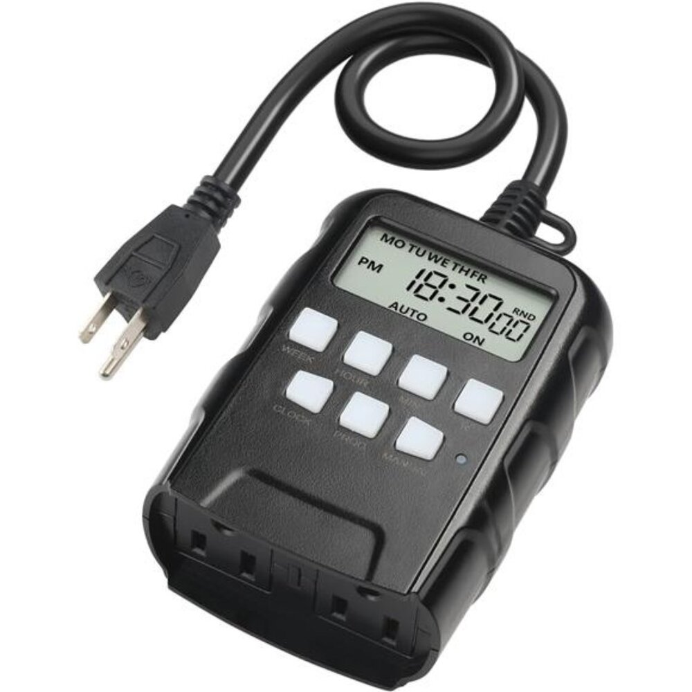 7 Day Outdoor Heavy Duty Digital Programmable Timer BND/U78, 125VAC, 60Hz